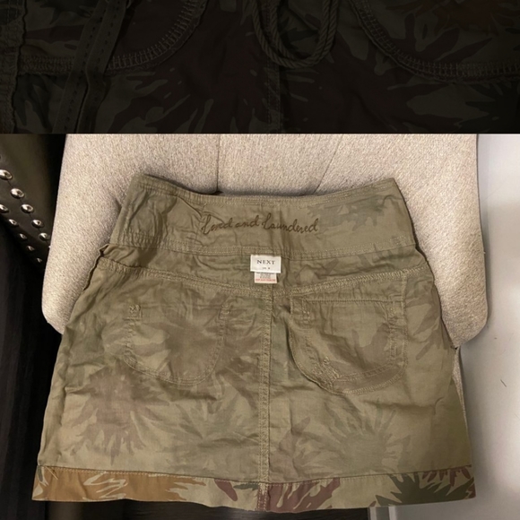 Next Boho style military floral print mini shirt - Picture 4 of 7